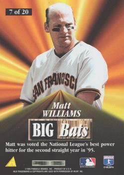 1996 Score - Big Bats #7 Matt Williams Back
