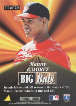 1996 Score - Big Bats #11 Manny Ramirez Back