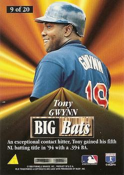 1996 Score - Big Bats #9 Tony Gwynn Back