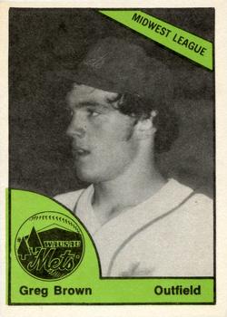 1978 TCMA Wausau Mets #0389 Greg Brown Front