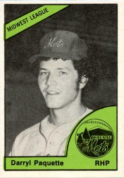 1978 TCMA Wausau Mets #0379 Darryl Paquette Front