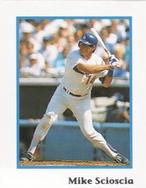 1990 Publications International Trivia Stickers #NNO Mike Scioscia Front