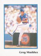 1990 Publications International Trivia Stickers #NNO Greg Maddux Front