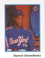 1990 Publications International Trivia Stickers #NNO Darryl Strawberry Front