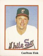 1990 Publications International Trivia Stickers #NNO Carlton Fisk Front