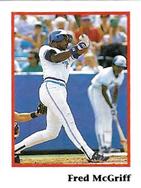 1990 Publications International Trivia Stickers #NNO Fred McGriff Front