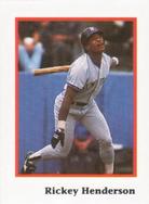 1990 Publications International Trivia Stickers #NNO Rickey Henderson Front
