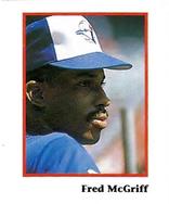 1990 Publications International Trivia Stickers #NNO Fred McGriff Front