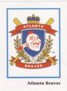 1990 Publications International Trivia Stickers #NNO Atlanta Braves Logo Front