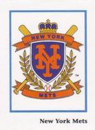 1990 Publications International Trivia Stickers #NNO New York Mets Logo Front