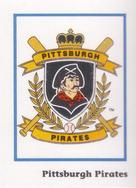 1990 Publications International Trivia Stickers #NNO Pittsburgh Pirates Logo Front