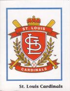 1990 Publications International Trivia Stickers #NNO St. Louis Cardinals Logo Front
