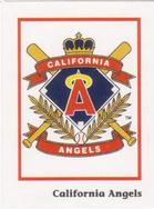 1990 Publications International Trivia Stickers #NNO California Angels Logo Front