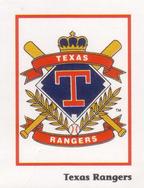 1990 Publications International Trivia Stickers #NNO Texas Rangers Logo Front