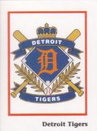1990 Publications International Trivia Stickers #NNO Detroit Tigers Logo Front