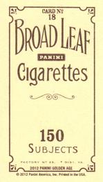 2012 Panini Golden Age - Mini Broad Leaf Brown Ink #18 Buster Keaton Back