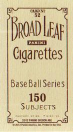 2012 Panini Golden Age - Mini Broad Leaf Brown Ink #52 Stan Musial Back