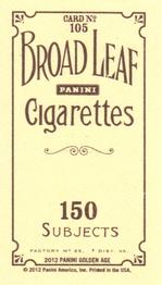 2012 Panini Golden Age - Mini Broad Leaf Brown Ink #105 John Dean Back