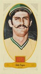 2012 Panini Golden Age - Mini Broad Leaf Brown Ink #111 Rollie Fingers Front