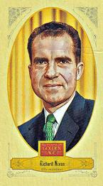 2012 Panini Golden Age - Mini Broad Leaf Brown Ink #138 Richard Nixon Front