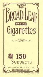 2012 Panini Golden Age - Mini Broad Leaf Brown Ink #143 Gordie Howe Back