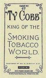 2012 Panini Golden Age - Mini Ty Cobb Tobacco #67 Al Kaline Back