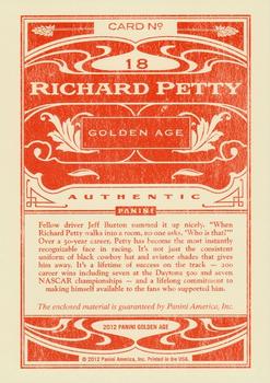 2012 Panini Golden Age - Museum Age #18 Richard Petty Back