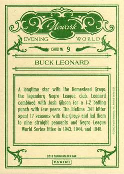 2012 Panini Golden Age - Newark Evening World Supplement #9 Buck Leonard Back