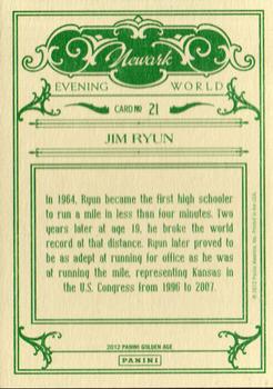 2012 Panini Golden Age - Newark Evening World Supplement #21 Jim Ryun Back