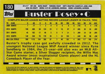 2013 Topps Archives #180 Buster Posey Back