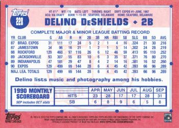 2013 Topps Archives #228 Delino DeShields Back