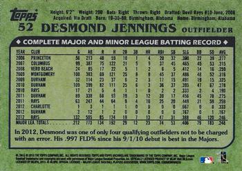 2013 Topps Archives #52 Desmond Jennings Back
