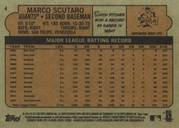 2013 Topps Archives #4 Marco Scutaro Back