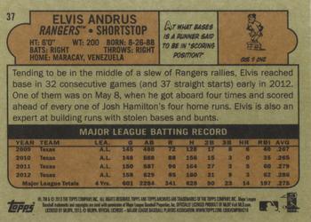 2013 Topps Archives #37 Elvis Andrus Back