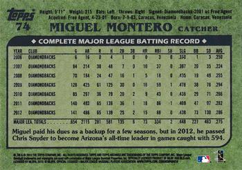 2013 Topps Archives #74 Miguel Montero Back