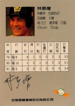 1992 CPBL All-Star Players #W02 I-Tseng Lin Back