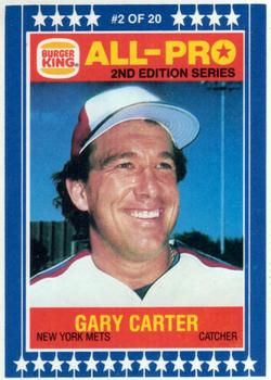 1987 Burger King All-Pro #2 Gary Carter Front