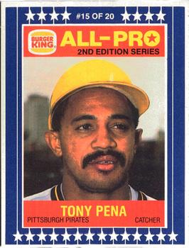1987 Burger King All-Pro #15 Tony Pena Front