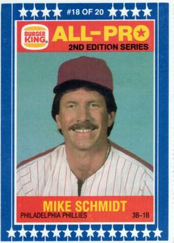1987 Burger King All-Pro #18 Mike Schmidt Front