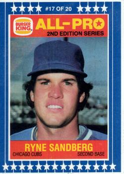 1987 Burger King All-Pro #17 Ryne Sandberg Front
