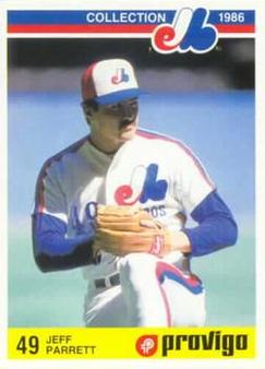 1986 Provigo Montreal Expos #25 Jeff Parrett Front