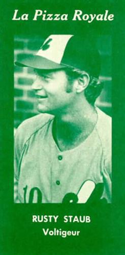 1970 La Pizza Royale Montreal Expos Green #NNO Rusty Staub Front