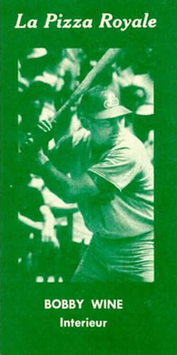 1970 La Pizza Royale Montreal Expos Green #NNO Bobby Wine Front