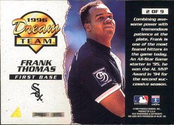 1996 Score - Dream Team #2 Frank Thomas Back