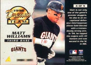 1996 Score - Dream Team #4 Matt Williams Back