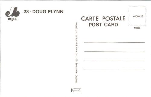 1984 Montreal Expos Postcards #NNO Doug Flynn Back