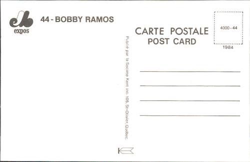 1984 Montreal Expos Postcards #NNO Bobby Ramos Back