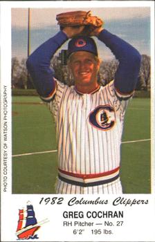 1982 Columbus Clippers Police #NNO Greg Cochran Front