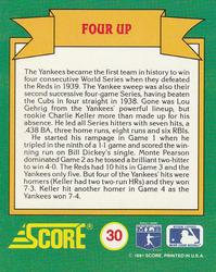 1991 Score - Magic Motion: World Series Trivia #30 Four Up Back