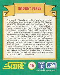 1991 Score - Magic Motion: World Series Trivia #45 Smokey Fires Back